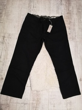 Spodnie czarne męskie proste fit M&S W42/L29