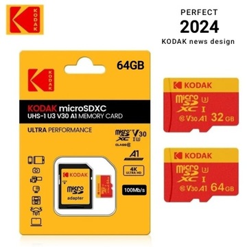 KODAK SD 64GB kartą pamięci Class10 V30 4K A1 PREMIUM 100Mb/s