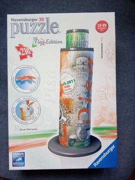 Puzzle 3D Pisa Wieża Flag Edition Ravensburger 216