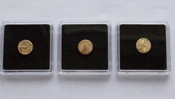 zestaw trzech monet  po zbieraczu