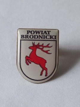 Herb powiat Brodnicki przypinka pin odznaka wpinka