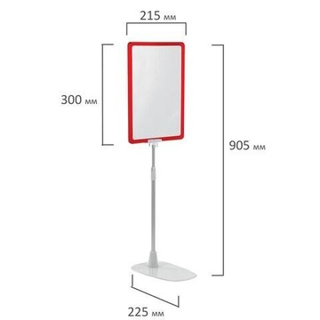 Stojak reklamowy teleskopowy 35 - 55cm z ramką A4 