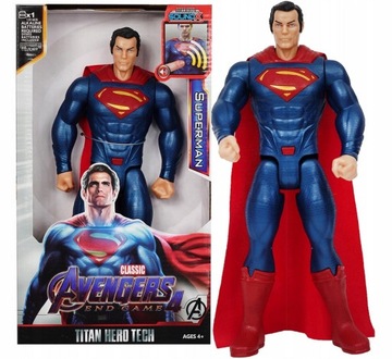 DUŻA FIGURKA SUPERMAN 30CM DŹWIĘK ŚWIATŁO 