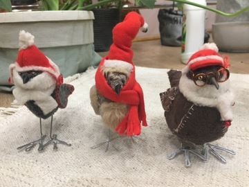 Ptaszki świąteczne ręcznie robione