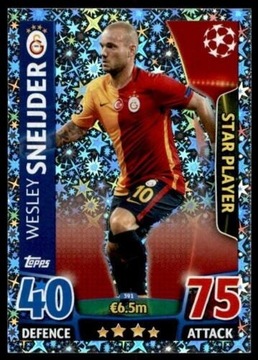 Karta Match Attax Wesley Sneijder Gwiazda