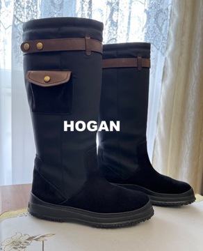 Hogan Made in Italy czarne śniegowce damskie 39/40