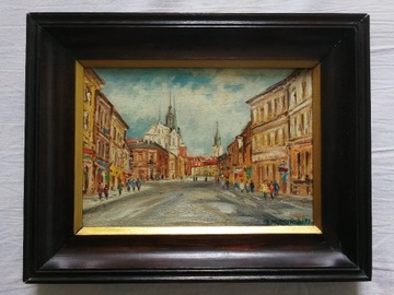 LUBLIN obraz olej Romana Muszyńskiego Stare Miasto