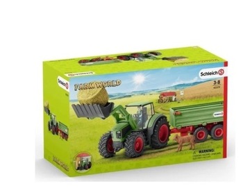 Schleich, Farm World, Traktor z przyczepą, zestaw,