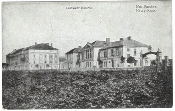 Pocztówka Nowy Sącz Landwehr Kaserne - koszary