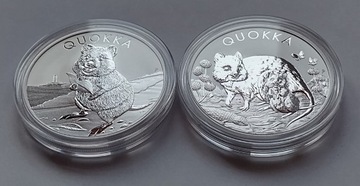 QUOKKA 2020-2023 Srebro 4 monety 1 OZ