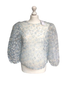 Nowa bluzka z organzy, w kwiaty Gina Tricot, XL