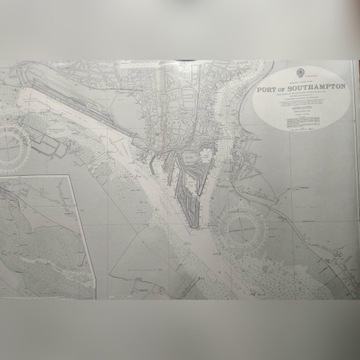 Oryginalna mapa morska Portu Southampton 70x102cm