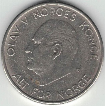 Norwegia 5 koron kroner 1964 29,5 mm
