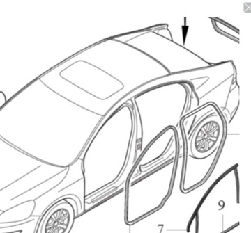 Uszczelka drzwi klapy Volvo S60 III lewa prawa