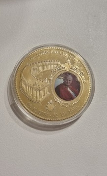 Pozłacana moneta medal Jan Paweł II