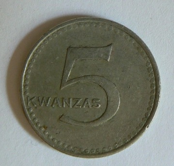 Angola 5 kwanzas, 1977