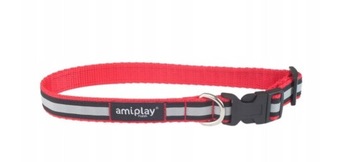 Obroża Amiplay odblask Shine z Blokadą L 30-50cm