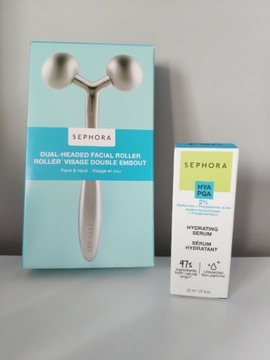 Sephora Dual facial roller+PREZENT Sephora serum nawilżające 30 ml