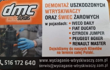 Demontaż, wyciąganie zapieczonych wtryskiwaczy