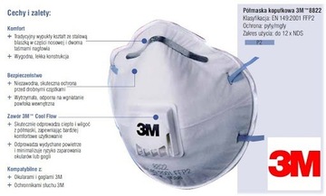 Maska Ochronna 3M przeciwpyłowa FFP2