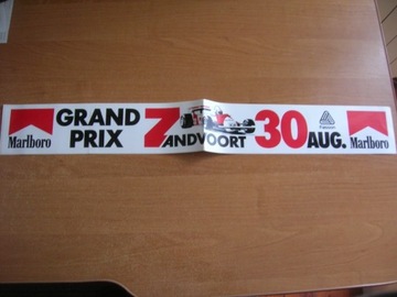 Naklejka Grand Prix ZANDVOORT 30.08.1981 Formuła 1