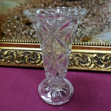 szklany wazon 16cm mały wazonik flakon