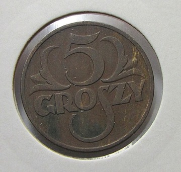 POLSKA II RP 5 groszy 1937 zest 94
