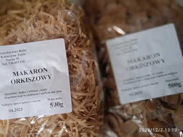 makaron orkiszowy z mąki ekologicznej