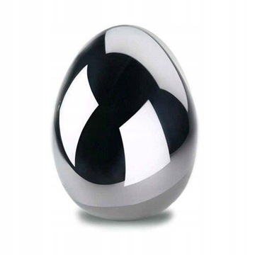 Jajko ceramiczne 10 cm. srebrne