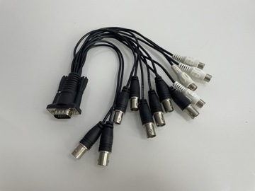 Kabel adapter D-SUB VGA do BNC RCA Audio