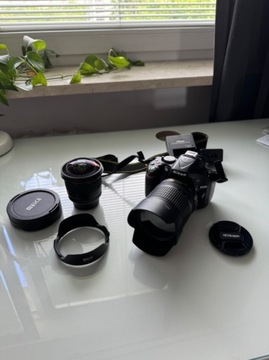 lustrzanka Nikon D5200 + 2 obiektywy