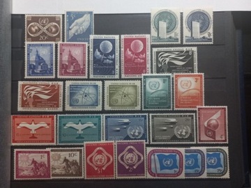 ONZ Nowy Jork 1951-58 znaczki pocztowe 