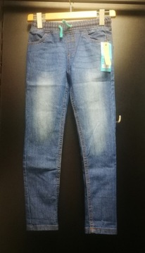 chłopięce spodnie jeansowe 134, z regulacją