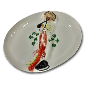 Półmisek na frutti di mare, włoska porcelana. 