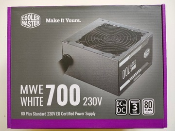 Zasilacz do komputera Cooler Master MWE V2 700W 80 Plus, stan idealny, gw.