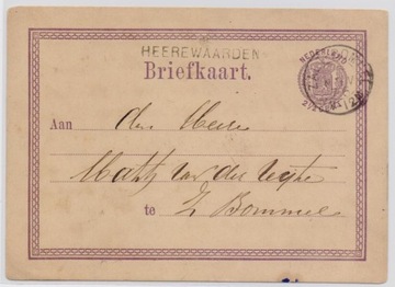 Holandia - kartka pocztowa z 1876 roku