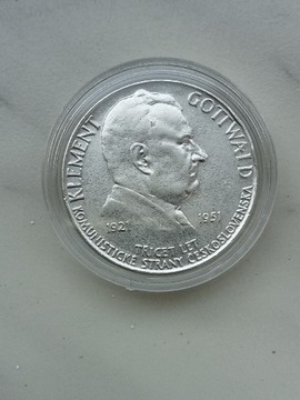 Czechosłowacja 100 Koron 1951 r srebro 