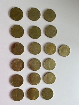 Monety zestaw 19 sztuk 2 złote miasta 