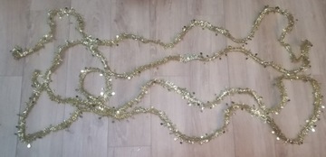 Łańcuch choinkowy złoty, gr 3cm, długość 7,7m