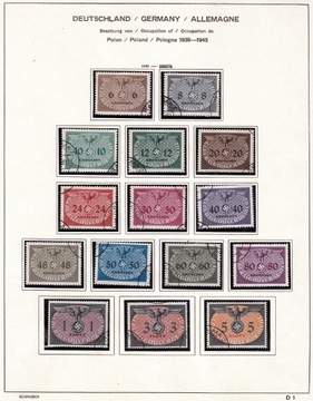 GG, Fi U1-U15, seria 15 znaczków kasowanych 