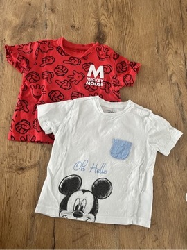 Dwa tshirty Myszka Mickey 80