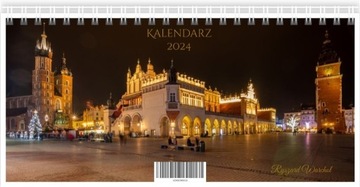 Kalendarz 2024 Kraków biurkowy 21x10 cm