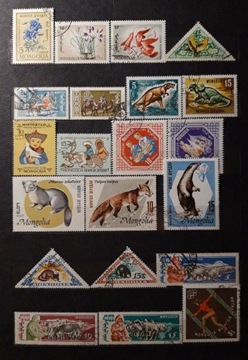 Znaczki pocztowe Mongolia. Kasowane.