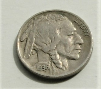 5 cent 1936 five cents Indianin Bizon 