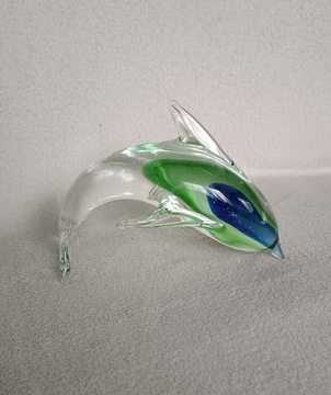 Szklany figurka- delfin Murano