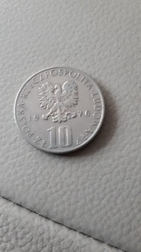 Moneta 10 zlotowa z 1976 r