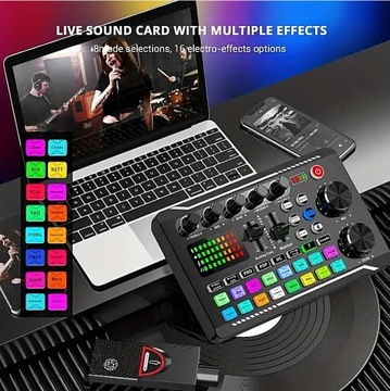 Live Sound Card - Bluetoth, USB - Podcasty, Mixer