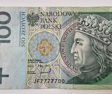 Banknot 100 zł 1994r.