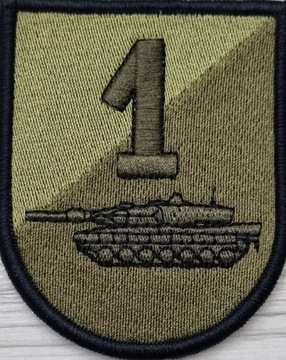 Naszywki 1 batalion czołgów Wesoła polowa tarcza