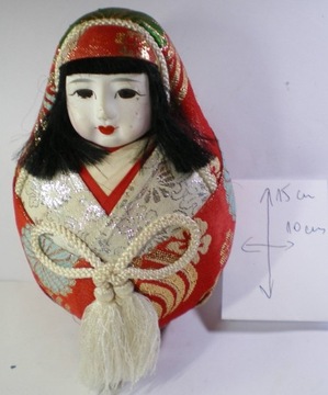 vintage piękna japońska lalka Hime Daruma 